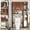 Rustic Brown, variant on Over the Toilet Storage Upgraded version with 2 Drawers 7 Tier Bathroom Organizer with Adjustable Shelf Freestanding Space Saver above Toilet Stand with 4 Hooks Metal Bathroom Organizer, Rustic Brown