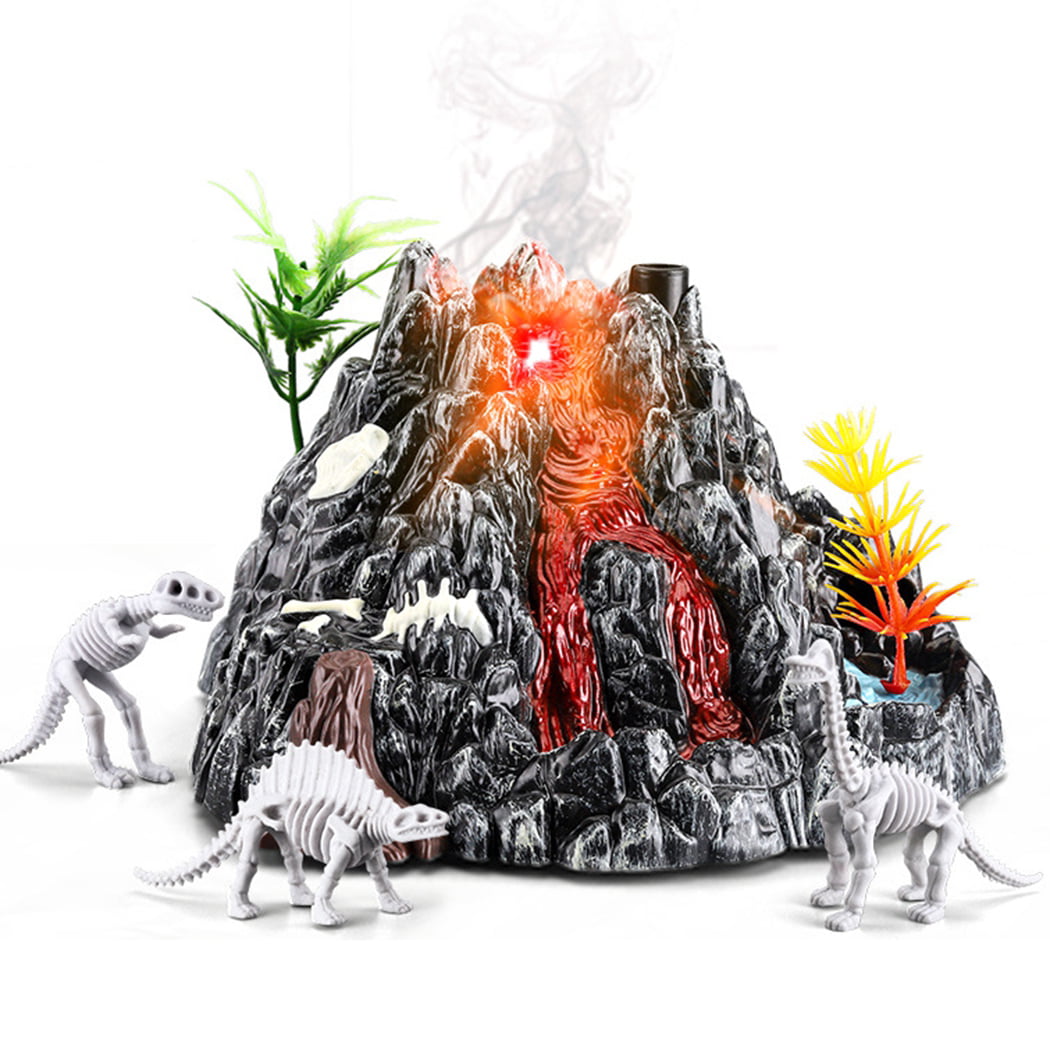 Bangcool Volcano Dinosaur Playset Mist-spouting Volcano Ornament