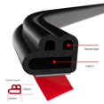 thumbnail image 1 of 5m Car Door Rubber Seal Strips Sticker B Shape Weather Strip Seals Sound Insulation, 1 of 5