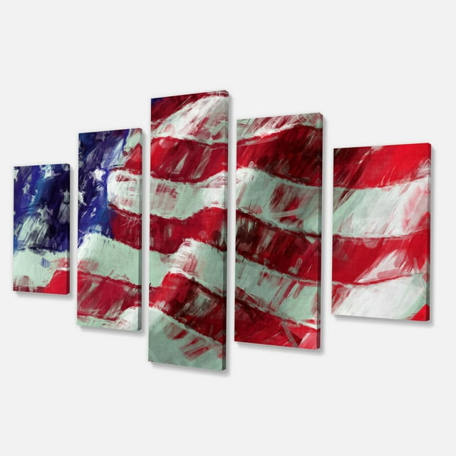 Designart Drapeau USA Art abstrait Art mural sur toile