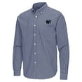 thumbnail image 2 of Men's Antigua Navy Penn State Nittany Lions Ellis Woven Tri-Blend Long Sleeve Button-Down Shirt, 2 of 3