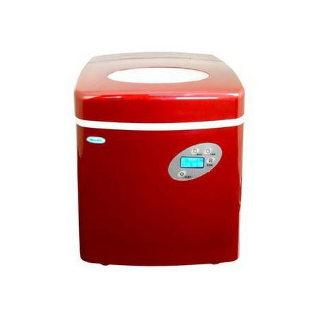 Newair | Compact Portable Ice Maker | 50 lbs. Daily | 3 Bullet Ice Sizes, Red