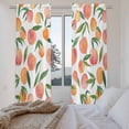 thumbnail image 3 of Pink Botanical Kitchen Curtain for Berdoom Living Room Cafe 72 Inch Length, Summer Botanical Elegant Pastoral Tiers Curtains Light Filtering Drapes Rod Pocket Window Treatment 2 Panels 52"Wx72"L, 3 of 8