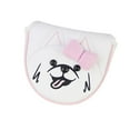 thumbnail image 1 of Almencla Golf Putter Cover Inner Lining Waterproof Golf Mallet Putter Headcover Semicircle Pink, 1 of 8
