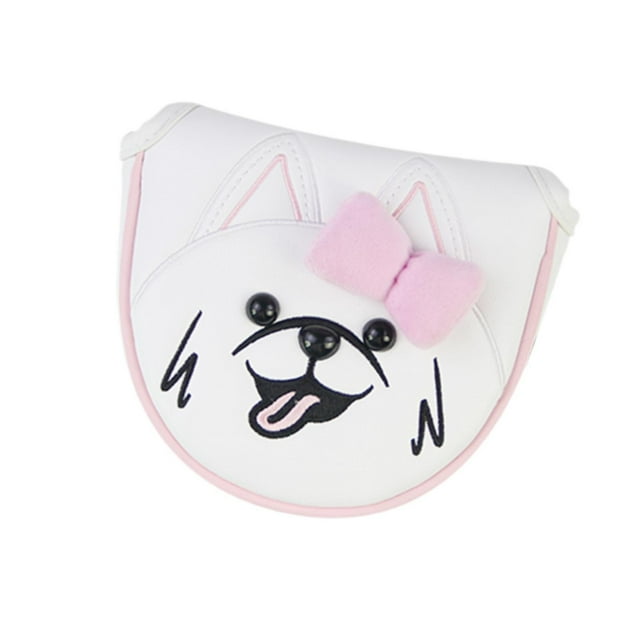 Colaxi Couverture de Tête de Putter de Mallet de Golf, Protection de Protection pour Golfeur Hommes Femmes Demi-Cercle Rose