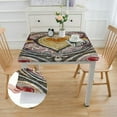 thumbnail image 2 of BANET Modern Washable Small Tablecloths with for Dining Table white, 2 of 8
