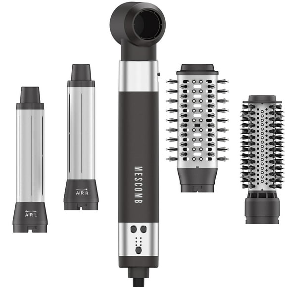 Pincel secador giratorio Hair Styler MESCOMB 5 en 1, color gris