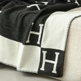 thumbnail image 4 of H Blanket Soft Throw Blanket Cozy Plush Fleece Blanket Warm Plaid Shawl Decorative Sofa Bed Blanket for Womens Bedroom Living Room 67x55 Inches, 4 of 7