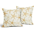 thumbnail image 2 of Yellow Starfish Pillow Covers 20X20 Inch Set of 2 Beach Ocean Coastal Decorative Square Pillow Cases Summer Nautical Cotton Linen Cushion Case Home Decor for Sofa Couch Bedroom Outdoor, 2 of 6