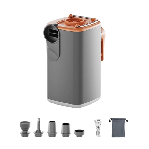 Portable Inflator Air Pump, Air Pump for Air Mattress Portable, Portable Air Pump for Pool Floats, Rechargeable Air Mattress Pump, 2.5X2.5X3.5 Inch Compact Cordless Travel
