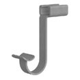 thumbnail image 1 of Premium Wood Shelving Hang Rod Support Hook, Satin Nickel, 1 of 1