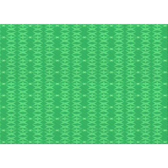 Ahgly Company Indoor Rectangle Patterned Neon Green Area Rugs, 5' x 7'
