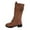Brown, variant on Suede Knee High Boots with Heel Platform for Women Lace Up Winter Fashion Booties Featuring Soft Cushion Comfortable Mid-Calf Design