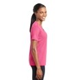 thumbnail image 3 of Sport-Tek Ladies PosiCharge RacerMesh V Neck Tee-2XL (Bright Pink), 3 of 6