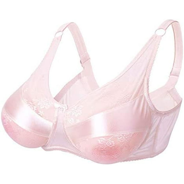 Special Pocket Bra for Silicone Breast Forms Post Surgery Mastectomy Crossdress Pink Bra Size 48
