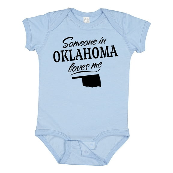 Inktastic Someone in Oklahoma Loves Me Boys or Girls Baby Bodysuit