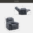 thumbnail image 2 of Historyli Go5H Recliner Chair, Massage Heated Electric Power Recliner Sofa, Theater Seating With Side Pocket, Single Lounge Sofa With Heating System, 2 of 8