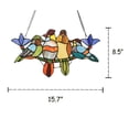 thumbnail image 4 of CHLOE Tropical Birds Tiffany-style Animal Design Window Panel 16" x 9", 4 of 4