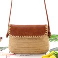 thumbnail image 4 of Bolsos de hombro tejidos a mano para mujer bandolera pequeña con estilo informal de viaje a la moda, 4 of 8