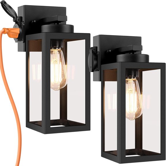 Curated visual reference: Black Outdoor Wall Light With Outlet Reference: Nordic Hygge Outdoor Wall Light Fixtures Exterior Waterproof Lanterns