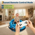 thumbnail image 4 of 12V Electric Bumper Car for Kids – 360° Spinning Ride-On Vehicle with Remote Control, LED Lights, Soft Soft Seat, Rechargeable Battery, Indoor/Outdoor Amusement Car, Gift – Blue, 4 of 8