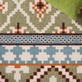 thumbnail image 5 of SAFAVIEH Veranda Dogon Geometric Indoor/Outdoor Area Rug, Green/Terracotta, 6'7" x 6'7" Square, 5 of 12