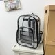 thumbnail image 3 of Bolsa Moda Mujer Mochila transparente Estudiantes Estilo preppy Mochilas grandes (Negro), 3 of 5