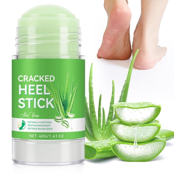 Foot Renew,Foot Balm,Aloe Cracked Heel Repair Stick, for Dry Cracked Heels, Hands, Knees, Dead Skin Remover Foot Balm,Hand And Foot Cream Heel Repair Cream Moisturizing(40g/1.41oz)