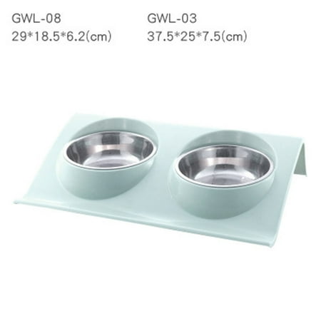 Cat Feeding Dishes - Stainless Steel Double Pet Bowls Food Water Feeder for Dog Puppy Cats Pets Supplies Feeding Dishes