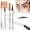 Black, variant on 4-Tipped Precise Eyebrow Pen – Long-Lasting Waterproof Formula for Natural, Defined Brows, Easy-to-Use Design Suitable for Beginners & Professionals(Brown)