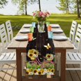 thumbnail image 4 of Table Runners 90 Inches Long Dress Scarves, Spring Sunflowers Farmhouse Coffee/Dining/Kitchen Table Runner for Living Room, Bicycles Botanical Flowers Wooden Grain 13x90 Inch, 4 of 9