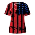 thumbnail image 5 of Blusa suelta de manga corta con cuello redondo y estampado a la moda para mujer Pompotops hfajkhk129921, 5 of 5