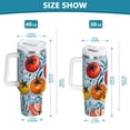 thumbnail image 6 of Yayeee 30oz Stainless Steel Tumbler with Straw and Handle Double-Wall Insulated Travel Water Bottle, Yellow Floral Tomatoes, 6 of 8