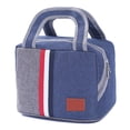 thumbnail image 1 of Bolsa de almuerzo de papel de aluminio Bolsa de hielo impermeable Bolsa bento portátil de rayas gruesas, 1 of 5