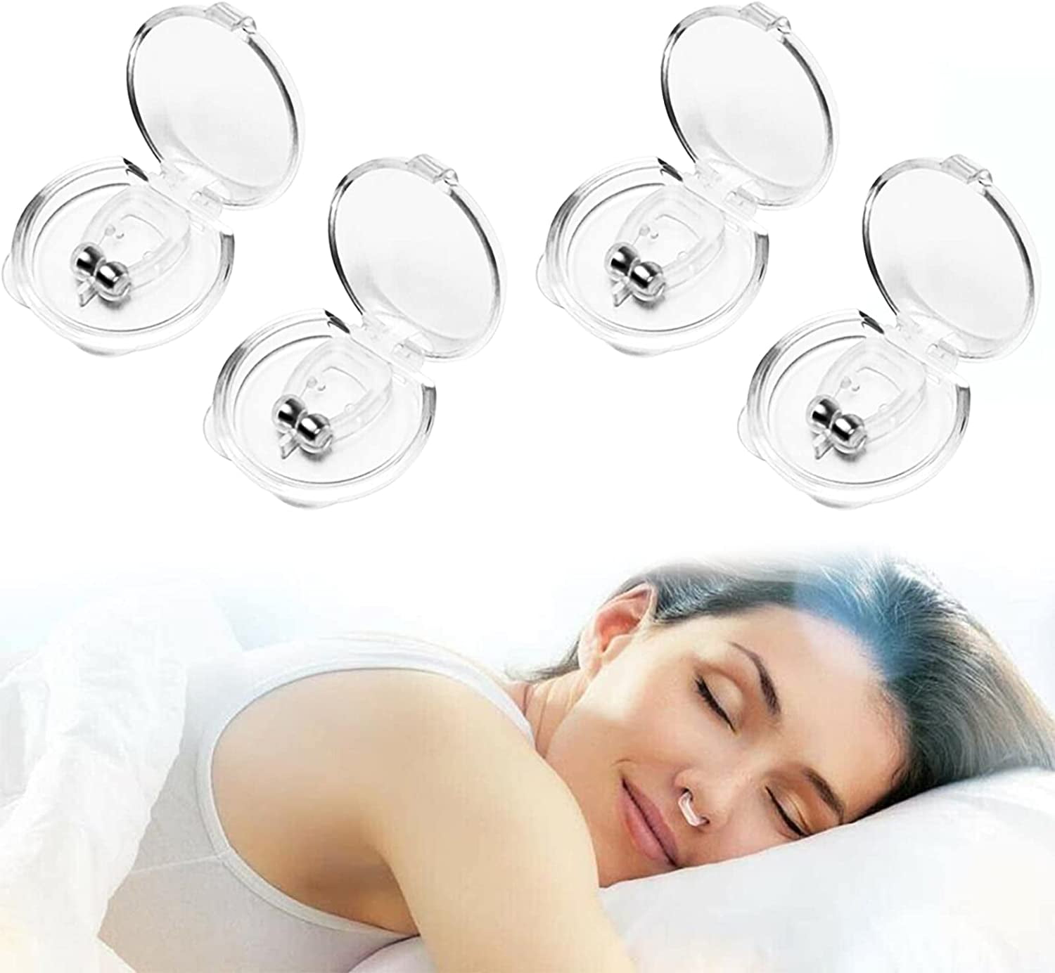 20 Pcs Anti Snoring Devices, Silicone Magnetic Anti Snoring Nose Clip, Snore Stopper,Effective Snoring Solution To Stop Snoring