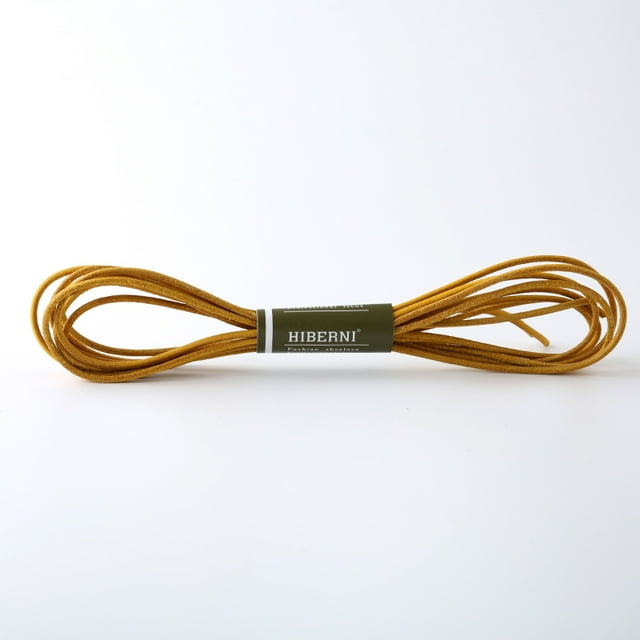 Lacet Rond 2mm en Cuir avec Couche Supérieure en Cuir de Vachette, Corde à Lacets, Lacet Fin 05 70cm