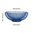 thumbnail image 3 of MMJ Metal Wire Mesh Fruit Bowl Multi Purpose Iron Storage Basket for Kitchen Vanity Makeup Cosmetic Organizer 9.84x3.94x3.54in, 3 of 5