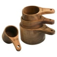 thumbnail image 1 of Solid Wood Engraved Measuring Cups and Spoons Set for Precise Baking Cooking Kitchen, 1 of 4