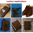 thumbnail image 6 of ELW Grass Fed Leather 8-10 oz. 3-4mm Heavy Duty Pre-Cut 2 PCS 8"x8" Bourbon Brown Full Grain Cowhide for Tooling, Carving, Holsters, Belts, Bags, Boots, Shoes, Repair, Knife Sheaths, Furniture, 6 of 7