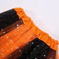 thumbnail image 4 of Byoo Toddler Girl Glitter Tulle Tutu Skirt Block Color Elastic High Waist Skirts Elegant Soft Daily Skirt for Kids,Orange, 4 of 8