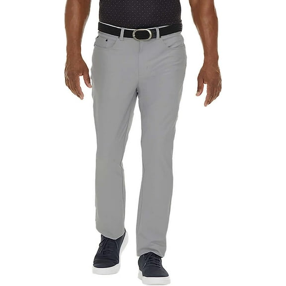 Greg Norman Men's ML75 Performance Pant 5 Pocket Pant Performance Pant (Grey, 32W x 34L)