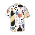 thumbnail image 3 of Bixox Men's Hawaiian Shirts Men's Wine Bottles Glasses Print Short-Sleeve Shirt-XX-Large, 3 of 8