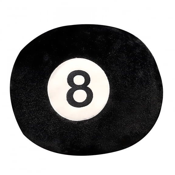 BESTSKY Soft and Fluffy Billiards Plush Pillow - Black Color No. 8 Ball Plushies Hip Protective Stuffed Seat Cushion for Sofa,Bedroom Decor,and Home Decoration