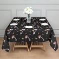 thumbnail image 3 of Colorful Mushroom Leaf Black Pattern Square Tablecloth,Waterproof Square Table Cover,Wipeable Spillproof Washable Table Cover for Home Kitchen Party Decor 60"x60"(152x152cm), 3 of 6
