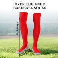 thumbnail image 2 of 3 Pairs Ultra Long Over Knee Football Socks Non Slip Colorful Soccer Socks Men Women For Baseball Softball Football, 2 of 5