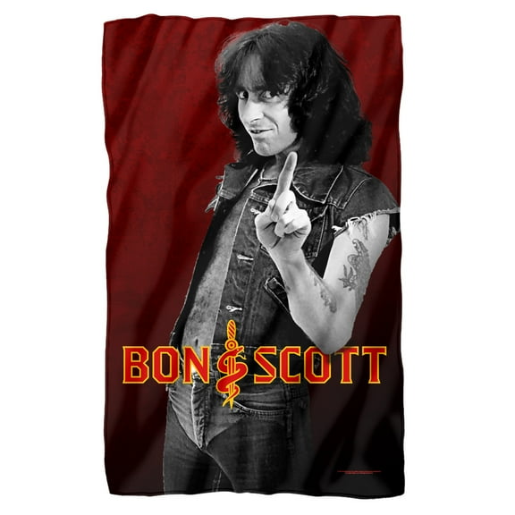 Bon Scott Blanket, 36"x58" Snake Logo Fleece Blanket