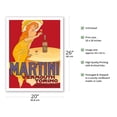 thumbnail image 2 of Martini Vermouth - Martini & Rossi - Turin (Torino) Italy - Vintage Advertising Poster by Marcello Dudovich c.1910 - Fine Art Matte Paper Print (Unframed) 20x26in, 2 of 4