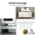 thumbnail image 2 of LAVANE 6 Inch / 15 cm Metal Furniture Legs, Set of 4 Modern Iron Diamond Triangle Furniture Feet DIY Replacement Chrome for Cabinet Cupboard Sofa Couch Chair Ottoman, 2 of 5