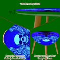 thumbnail image 5 of Set of 2 Triangle End Table Day Of Black Light Skull Church Skeleton Set of 2 Side Tables End Tables, Nesting Tables for Living Room, 5 of 5