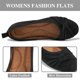 thumbnail image 3 of Flats negros de gamuza plegables y cómodos para mujer Ecetana, 3 of 6